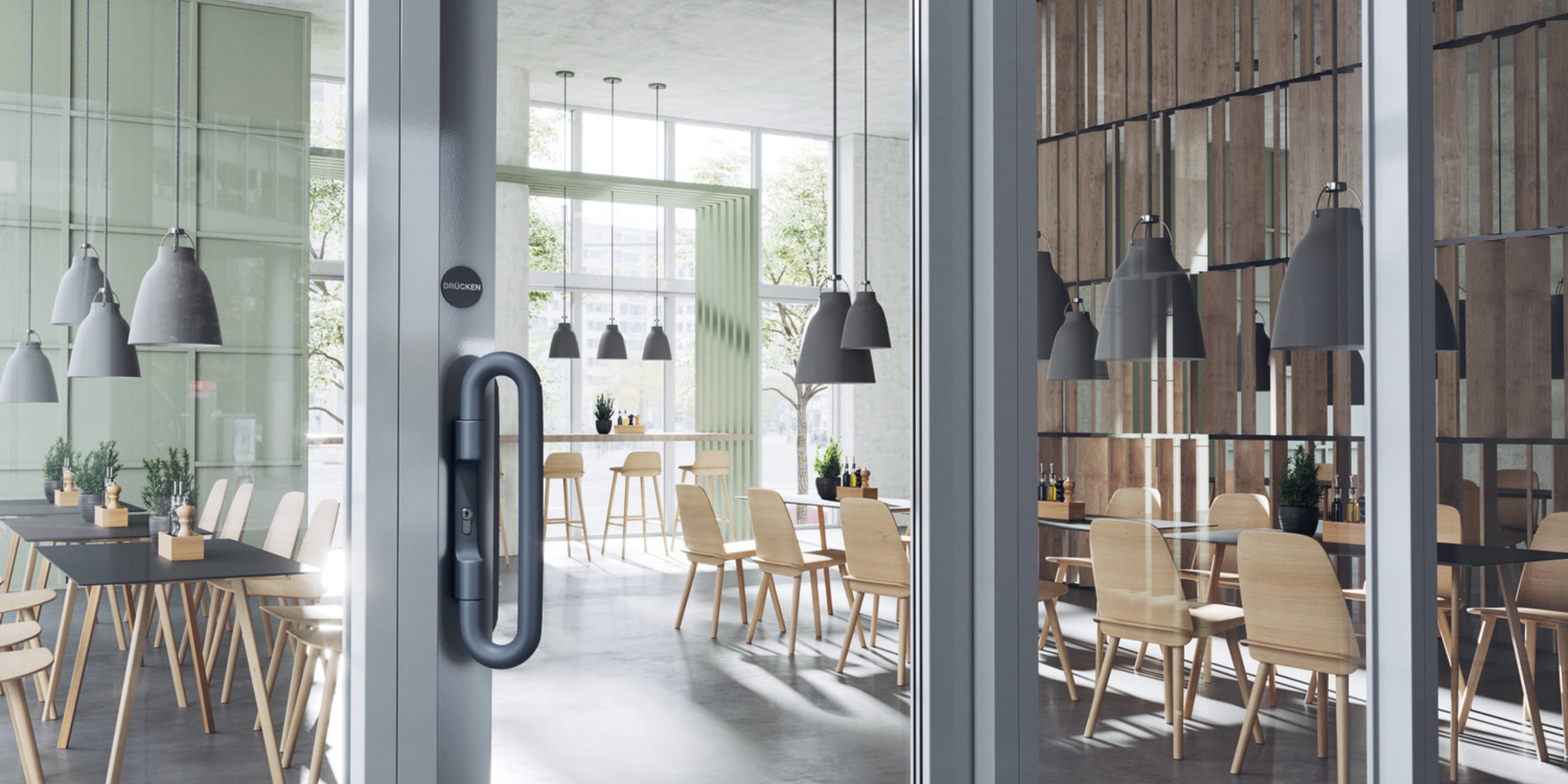 Push pull Handles Secure Handling On Heavy Doors HEWI
