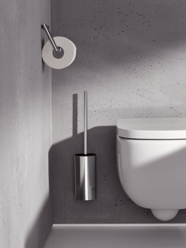 WC-Bürstengarnitur und WC-Papierhalter in Chrom