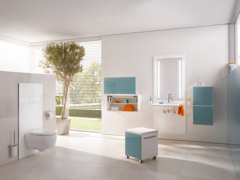 HEWI Home S50 Meubels in de kleur aquablauw
