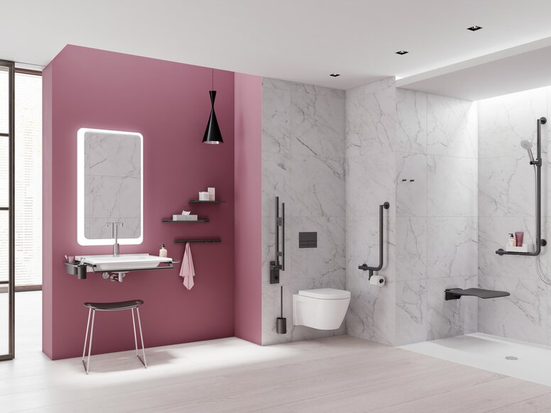 HEWI Badezimmer System 900 Hotelzimmer barrierefrei dank system 900