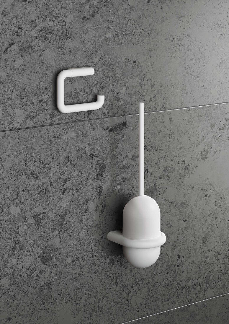 HEWI WC-Rollenhalter und WC-Bürstenbehälter WC-Rollenhalter und WC-Bürstenbehälter in der Farbe Weiß