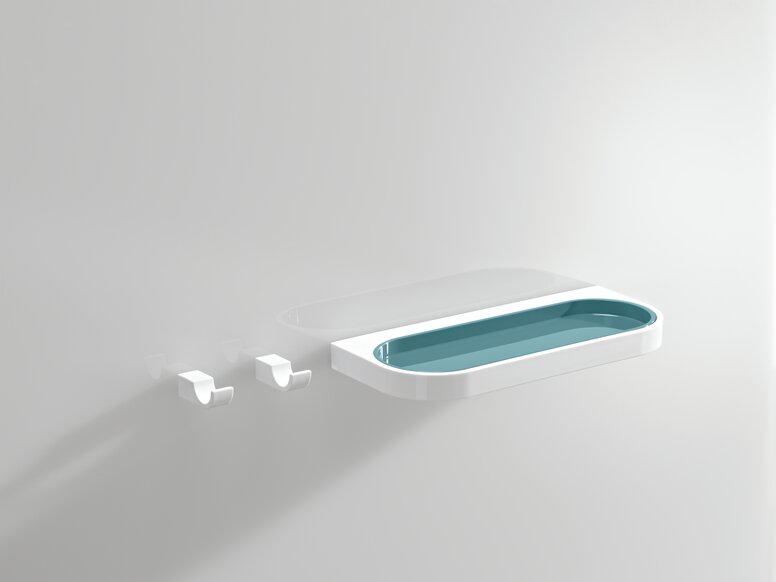 System półek i haczyków na ręczniki HEWI 800K aqua blue System półek i haczyków na ręczniki 800K w kolorze aqua blue