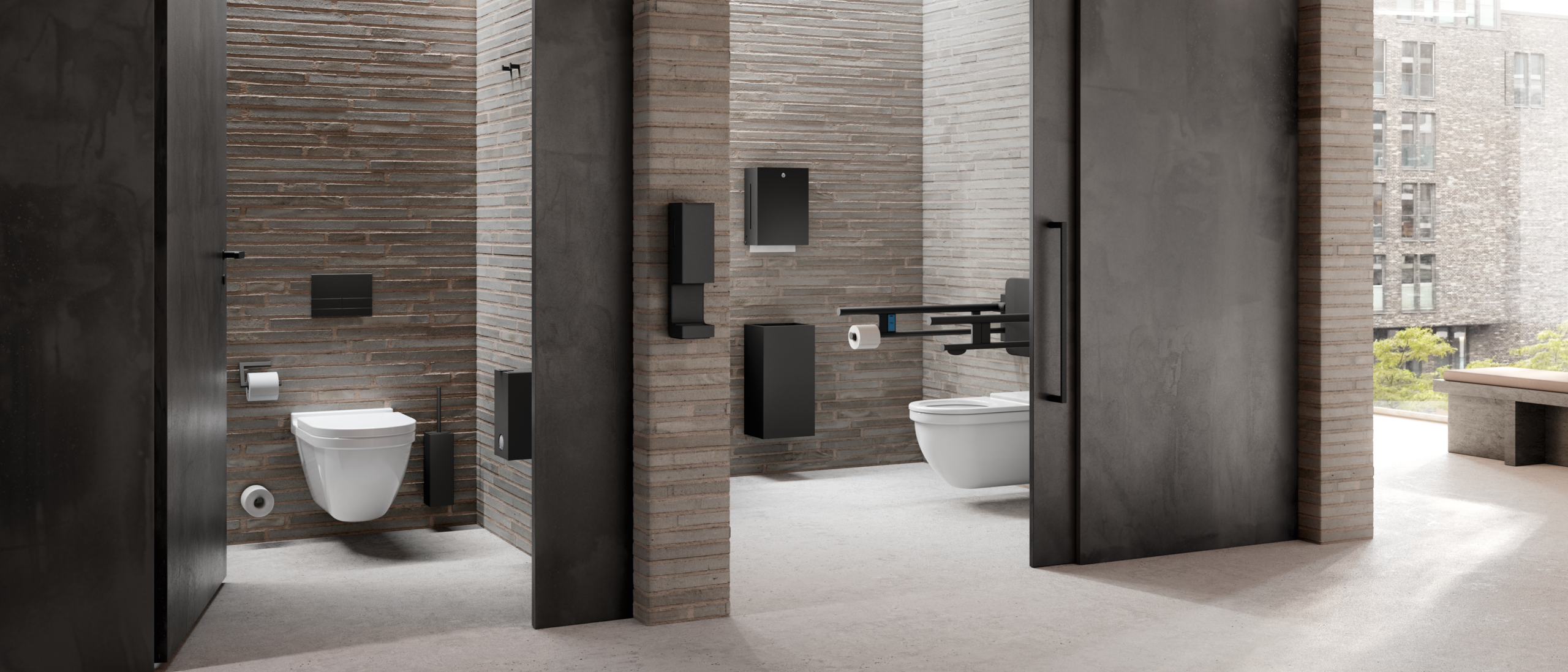 WC-cabine in een openbaar gebouw