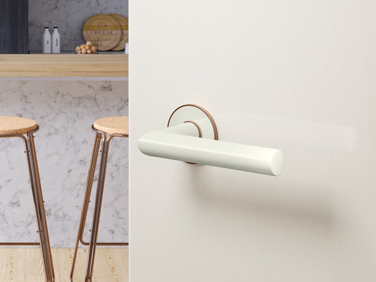 HEWI System 162 in bicolour Lever handle in bicolour